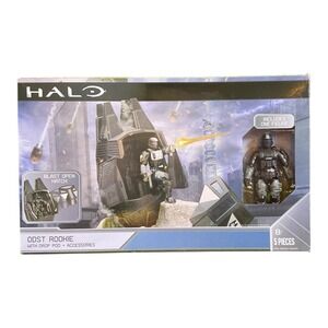 HALO Jazwares ODST Rookie With Drop Pod  Accessories 4" World of Halo Figure New